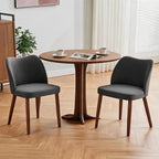 GarveeHome Wooden Dining Chair Set of 4 Upholstered Fabric Dining Chair