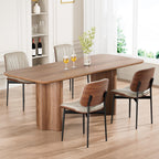 REONEY Dining Chairs Set of 2, Mid-Century Modern Kitchen Chairs, Black
