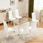 Karl home Dining Chairs Set of 4, PU Leather & High Back, Black