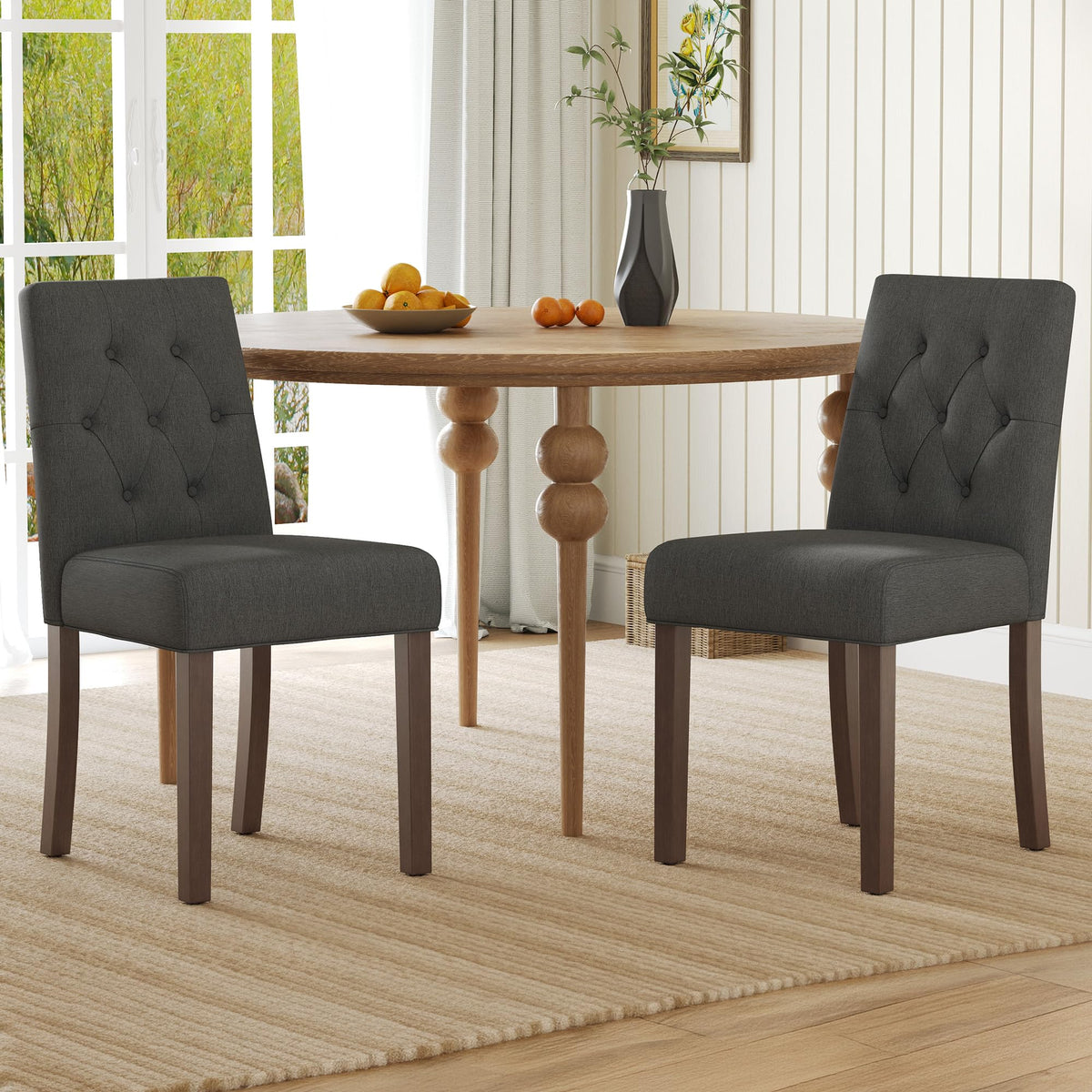 Upholstered Dining Chairs Set of 4 - Modern Parsons Chairs