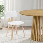 Armen Living Jaguar Dining Chair in Charcoal Fabric and Walnut Wood Finish,Charcoal/Walnut Finish 20D x 18W x 29H in
