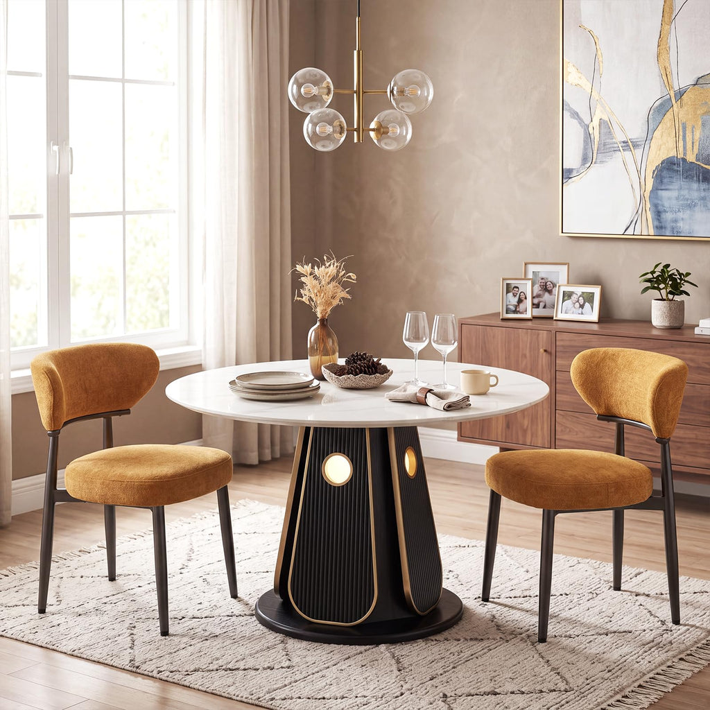 Dining Chairs Set of 4, Modern Upholstered Fabric Dining Chairs