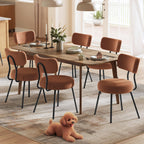VASAGLE Boucle Dining Chairs Set of 4, Upholstered Kitchen Chairs