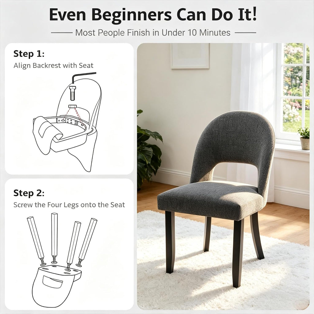 Dining Chairs Set of 4, Upholstered Kitchen & Dining Room Chairs
