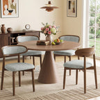 Wooden Dining Chairs set of 4, Farmhouse Dinner Chairs with Curved Back