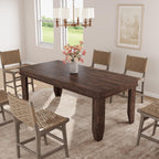 GarveeHome Farmhouse Dining Table for 6-8 People, 71 in Long Kitchen Tables