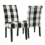 HomePop Parsons Classic Upholstered Accent Dining Chair, Set of 2, Suri Blue
