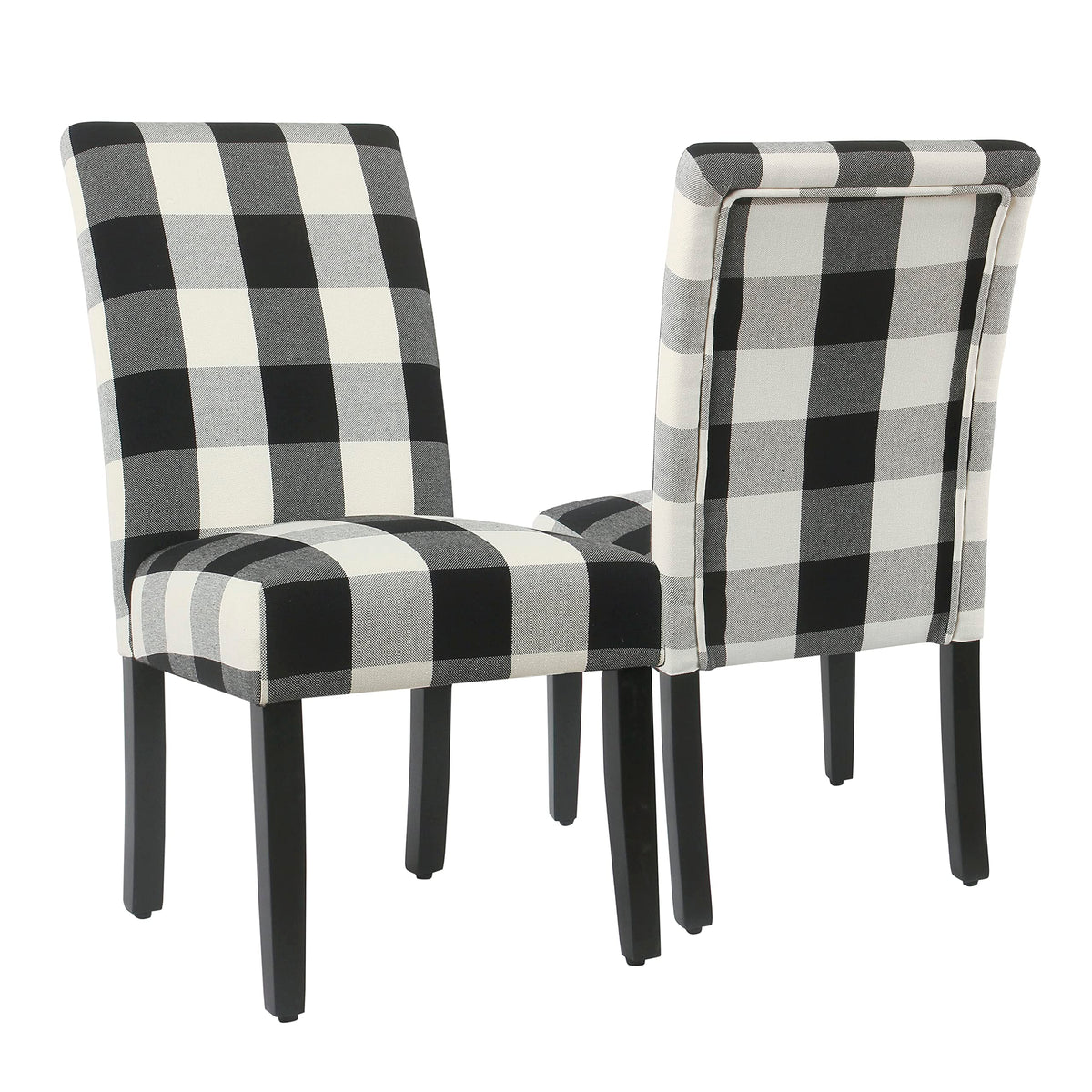 HomePop Parsons Classic Upholstered Accent Dining Chair, Set of 2, Suri Blue