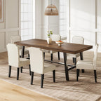 Garvee 79" Heavy Duty Kitchen Table, Rustic Dining Table, Brown
