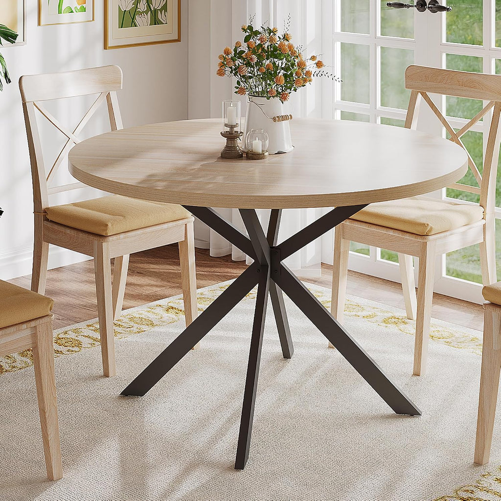 ChooChoo 47.2 Inch Round Dining Table for 4