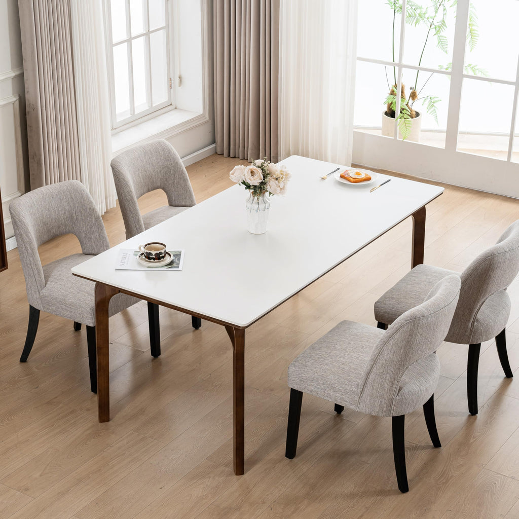 VKNOW Dining Chairs Set of 4, Fabric Dining Chairs, Green