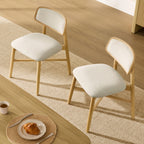 CHITA Soild Wood Dining Chairs Set of 4, Oak Wood Kitchen Chairs, Walnut
