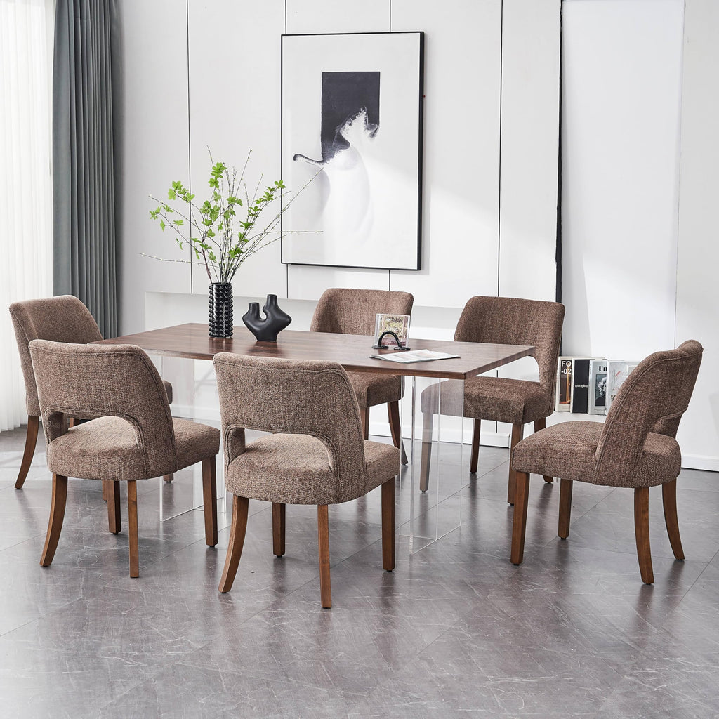 VKNOW Dining Chairs Set of 4, Fabric Dining Chairs, Green