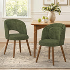 LUE BONA Dining Chairs Set of 4 with Lumbar Support, Green