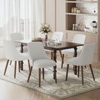 MALOL Upholstered Dining Chairs Set of 4 with High-Back, Beige
