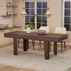 GarveeHome Farmhouse Dining Table for 4-6 People, 63 in Long Kitchen Tables