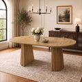 40"-71" Expandable Dining Table for 4 6 8 with Slatted Table Legs