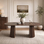 40"-71" Expandable Dining Table for 4 6 8 with Slatted Table Legs