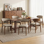 Wooden Dining Chairs set of 4, Farmhouse Dinner Chairs with Curved Back