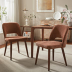 Usaint Wooden Dining Chairs Set of 4, Fabric Dining Room Chairs, Green