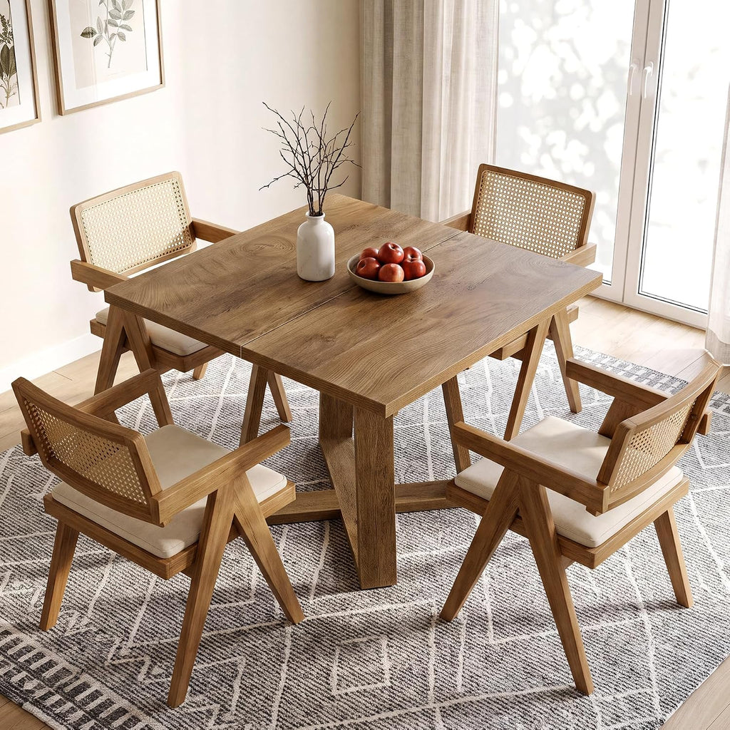 LITTLE TREE 31.5" Dining Table, Square Dining Table, Kitchen Table, Natural
