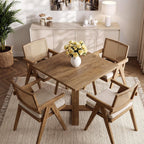 LITTLE TREE 31.5" Dining Table, Square Dining Table, Kitchen Table, Natural