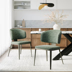 Dining Chairs Set of 4 Faux Leather Dining Chairs, Milk Coffee