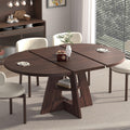 47.2"-63" Extendable Round Dining Table for 4-8, Kitchen Table