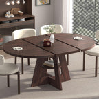 47.2"-63" Extendable Round Dining Table for 4-8, Kitchen Table