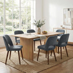 Usaint Wooden Dining Chairs Set of 4, Fabric Dining Room Chairs, Green