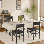 MECHYIN Black Dining Chairs Set of 4, Upgrade Farmhouse Kitchen Room Chair