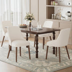 MALOL Upholstered Dining Chairs Set of 4 with High-Back, Beige