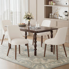MALOL Upholstered Dining Chairs Set of 4 with High-Back, Beige