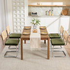 Zesthouse Natural Rattan Dining Chairs Set of 2, Modern Cesca Kitchen Chair
