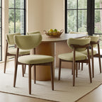 VASAGLE Wooden Dining Chairs Set of 2, Upholstered Kitchen Chairs