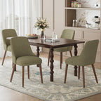 MALOL Upholstered Dining Chairs Set of 4 with High-Back, Beige