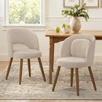 LUE BONA Dining Chairs Set of 4 with Lumbar Support, Green