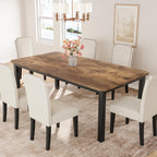 GarveeHome Industrial Dining Table for 6-8 People, 78.7" Long Kitchen Table with Sturdy Metal Frame & Seats 6 Rectangular Counter for Dinner, Kitchen (Only Table)