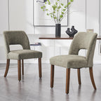 VKNOW Dining Chairs Set of 4, Fabric Dining Chairs, Green