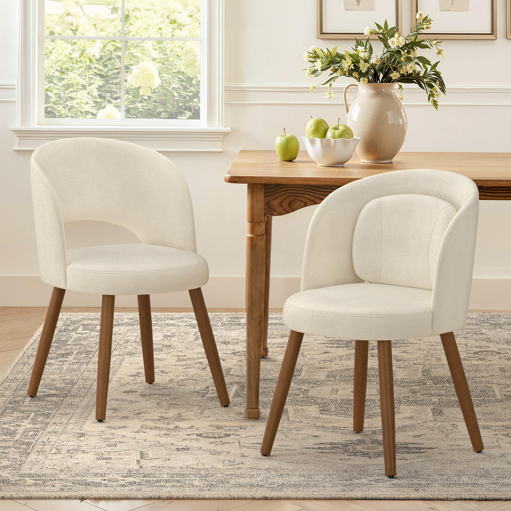 LUE BONA Dining Chairs Set of 4 with Lumbar Support, Green
