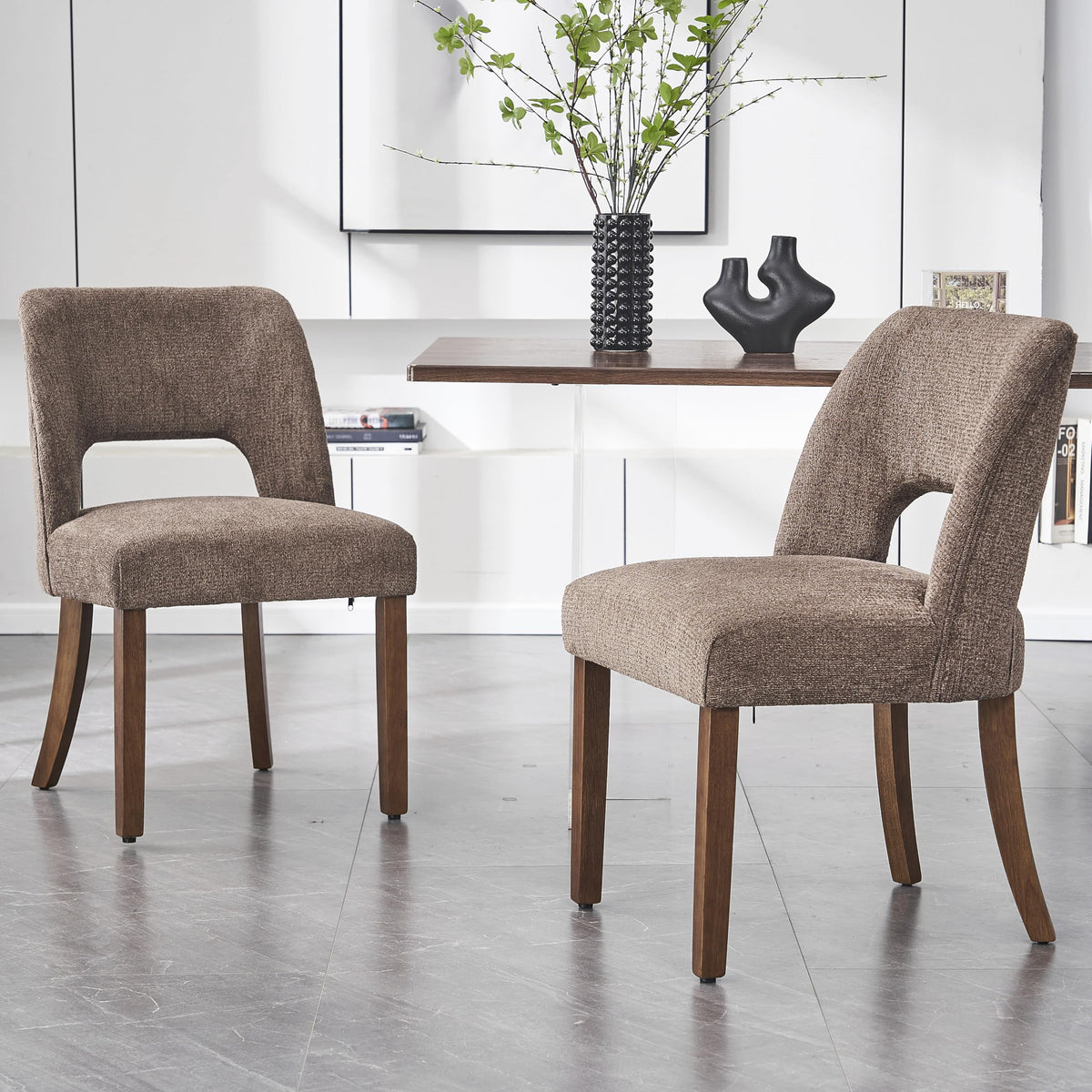 VKNOW Dining Chairs Set of 4, Fabric Dining Chairs, Green