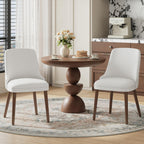 MALOL Upholstered Dining Chairs Set of 4 with High-Back, Beige
