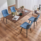 YOUNUOKE Dining Chairs Set of 2 Mid-Century Modern Kitchen Chairs Khaki