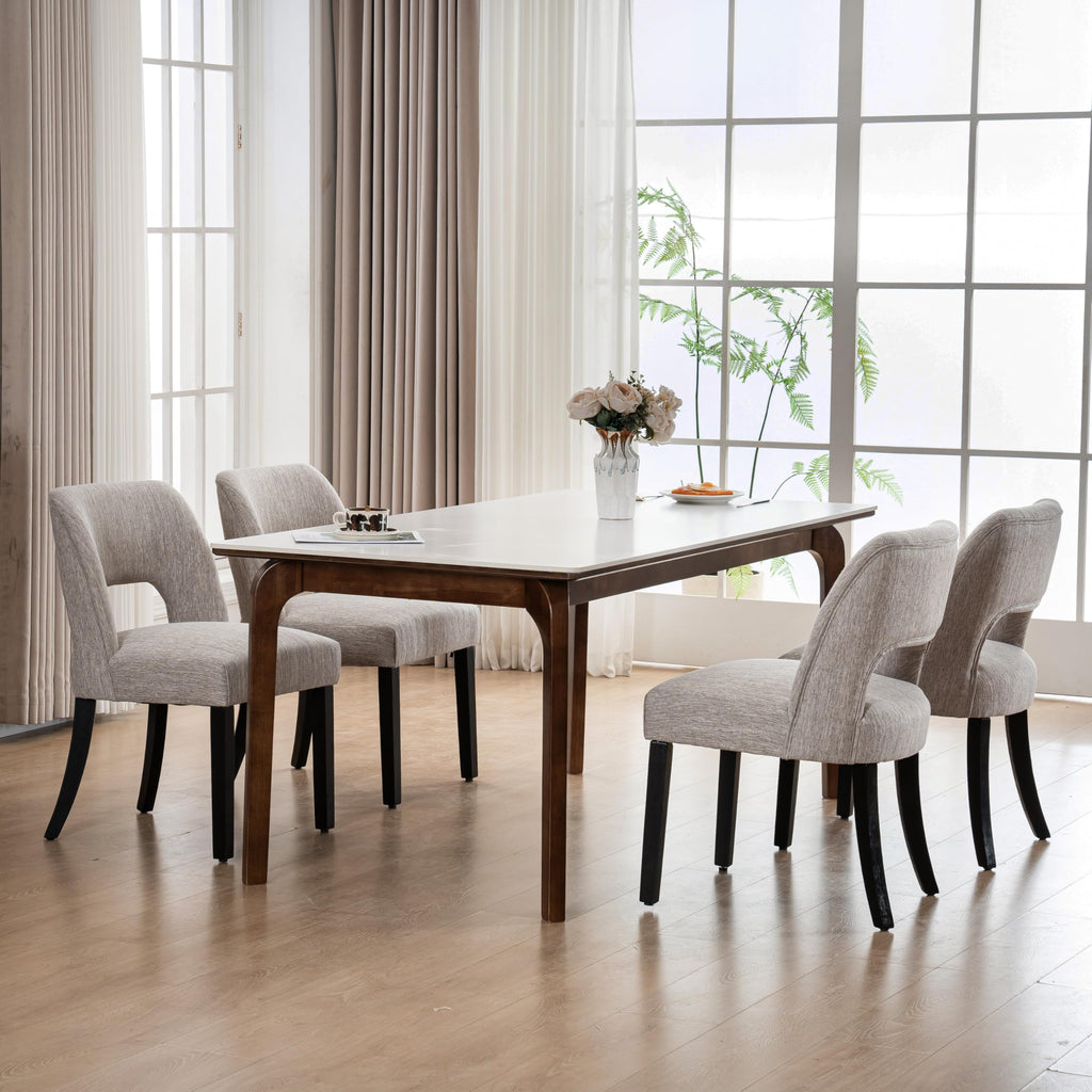 VKNOW Dining Chairs Set of 4, Fabric Dining Chairs, Green