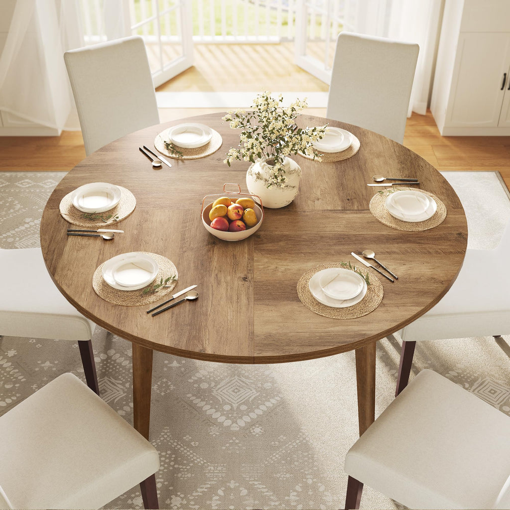 VASAGLE 31.5-Inch Dining Table, Small Round Kitchen Table for 4 People