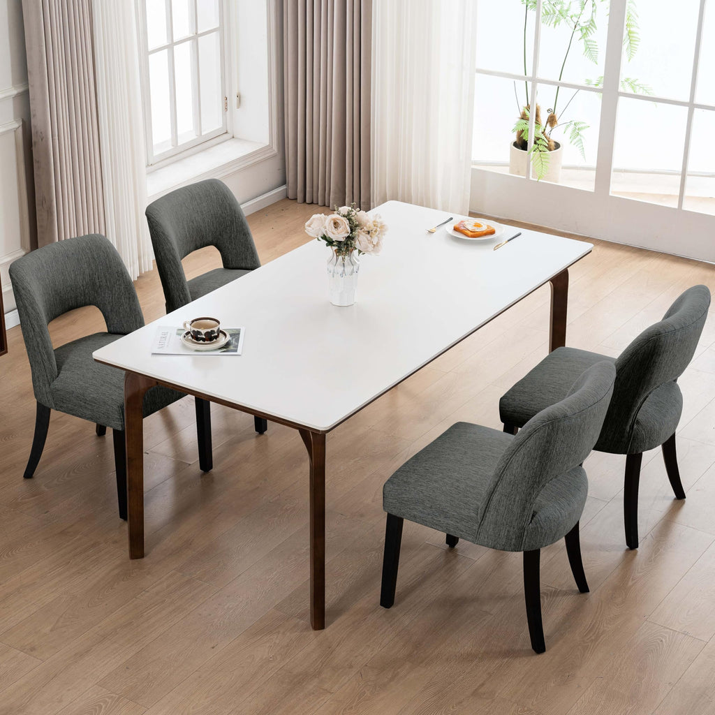 VKNOW Dining Chairs Set of 4, Fabric Dining Chairs, Green