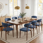 UVV Dining Chairs Set of 4, Metal Kitchen Chairs with Modern Fabric Upholstered for Dining Room, Beige