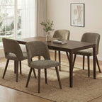 Usaint Wooden Dining Chairs Set of 4, Fabric Dining Room Chairs, Green