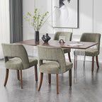 VKNOW Dining Chairs Set of 4, Fabric Dining Chairs, Green
