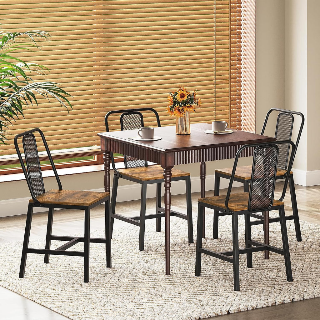YATINEY Dining Chairs Set of 4, Farmhouse Kitchen Room Chairs, Rustic